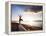 Tree Pose During Sunset on the Beach of Lincoln Park, West Seattle, Washington-Dan Holz-Framed Premier Image Canvas