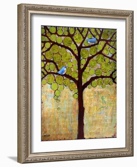 Tree Print Birds Boughs in Leaf-Blenda Tyvoll-Framed Art Print