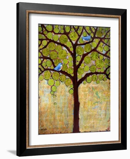 Tree Print Birds Boughs in Leaf-Blenda Tyvoll-Framed Art Print