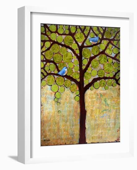 Tree Print Birds Boughs in Leaf-Blenda Tyvoll-Framed Art Print