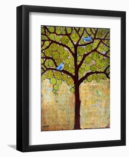 Tree Print Birds Boughs in Leaf-Blenda Tyvoll-Framed Premium Giclee Print