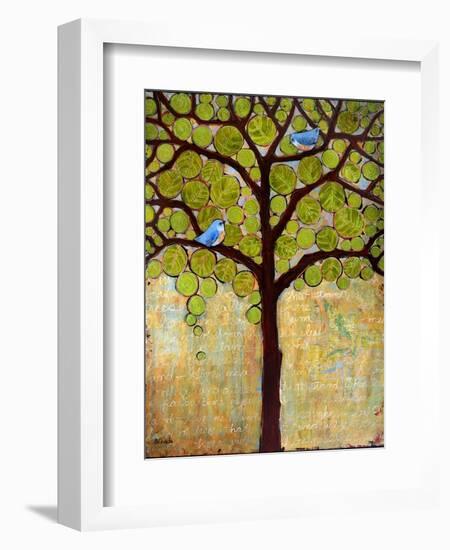 Tree Print Birds Boughs in Leaf-Blenda Tyvoll-Framed Premium Giclee Print