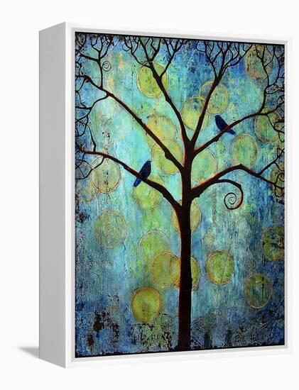 Tree Print Twilight Blue-Blenda Tyvoll-Framed Stretched Canvas