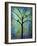 Tree Print Twilight Blue-Blenda Tyvoll-Framed Art Print