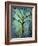 Tree Print Twilight Blue-Blenda Tyvoll-Framed Art Print