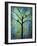 Tree Print Twilight Blue-Blenda Tyvoll-Framed Art Print