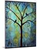 Tree Print Twilight Blue-Blenda Tyvoll-Mounted Art Print