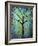 Tree Print Twilight Blue-Blenda Tyvoll-Framed Art Print