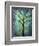 Tree Print Twilight Blue-Blenda Tyvoll-Framed Premium Giclee Print