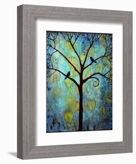 Tree Print Twilight Blue-Blenda Tyvoll-Framed Premium Giclee Print