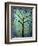 Tree Print Twilight Blue-Blenda Tyvoll-Framed Premium Giclee Print