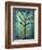 Tree Print Twilight Blue-Blenda Tyvoll-Framed Premium Giclee Print