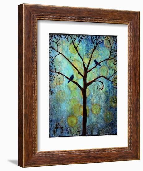 Tree Print Twilight Blue-Blenda Tyvoll-Framed Premium Giclee Print