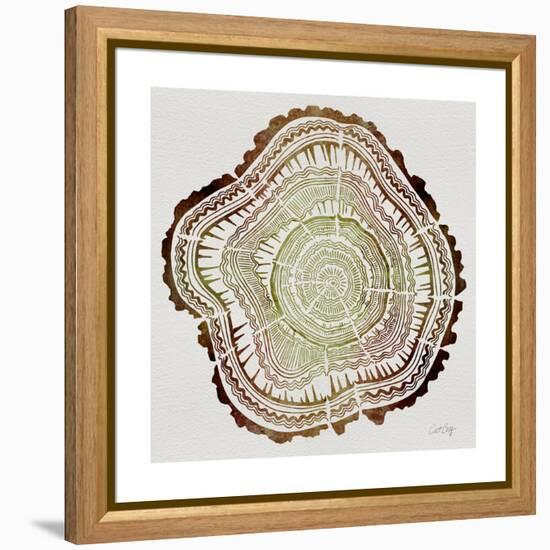 Tree Rings in Brown-Cat Coquillette-Framed Premier Image Canvas