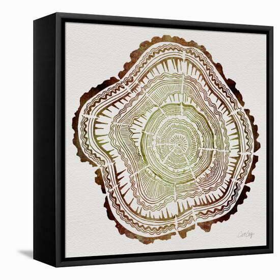 Tree Rings in Brown-Cat Coquillette-Framed Premier Image Canvas