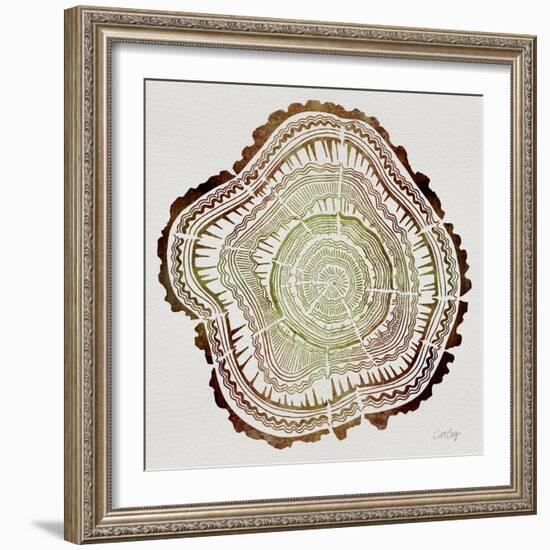 Tree Rings in Brown-Cat Coquillette-Framed Giclee Print