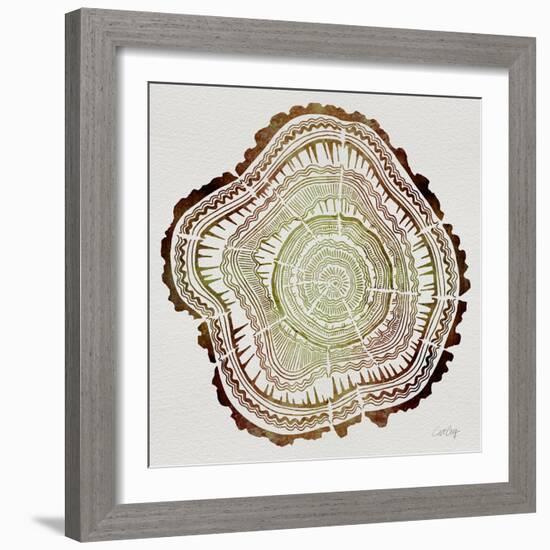 Tree Rings in Brown-Cat Coquillette-Framed Giclee Print