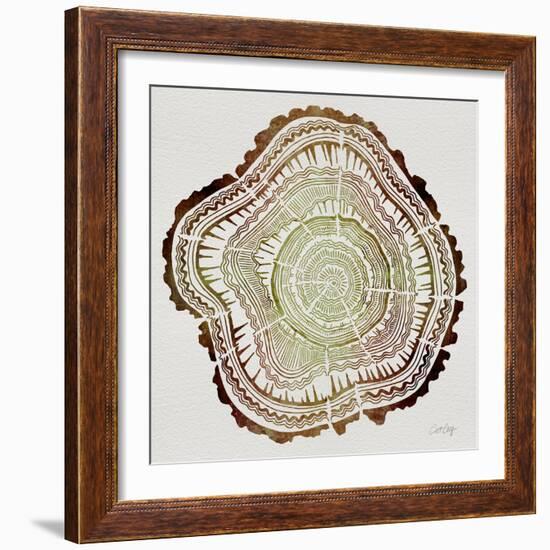 Tree Rings in Brown-Cat Coquillette-Framed Giclee Print