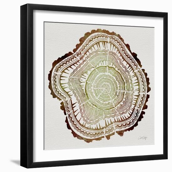 Tree Rings in Brown-Cat Coquillette-Framed Giclee Print