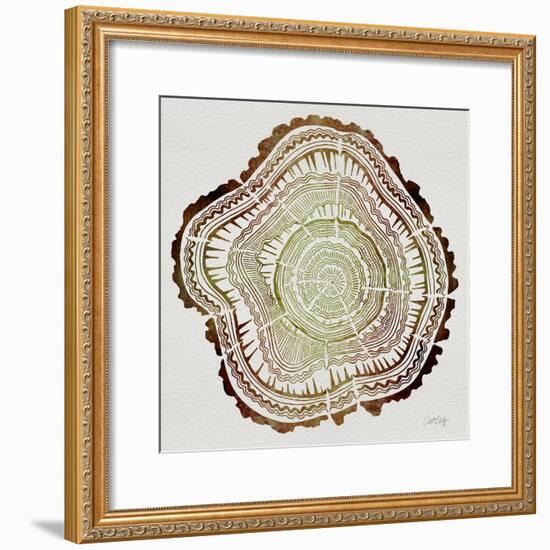 Tree Rings in Brown-Cat Coquillette-Framed Giclee Print