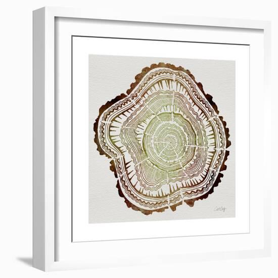 Tree Rings in Brown-Cat Coquillette-Framed Giclee Print