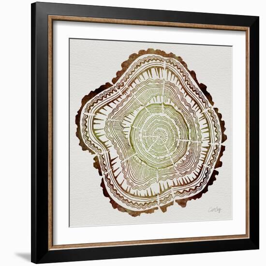 Tree Rings in Brown-Cat Coquillette-Framed Premium Giclee Print