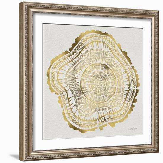 Tree Rings in Gold-Cat Coquillette-Framed Giclee Print