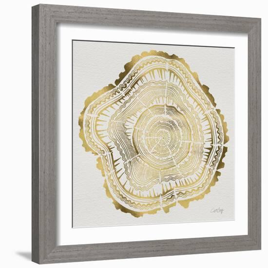 Tree Rings in Gold-Cat Coquillette-Framed Giclee Print