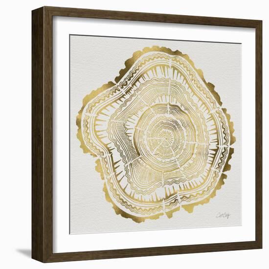 Tree Rings in Gold-Cat Coquillette-Framed Giclee Print