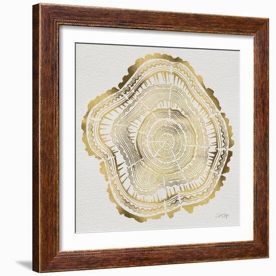 Tree Rings in Gold-Cat Coquillette-Framed Giclee Print