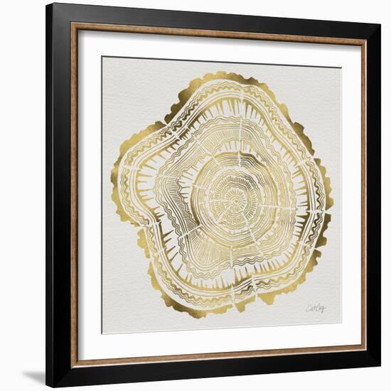 Tree Rings in Gold-Cat Coquillette-Framed Giclee Print