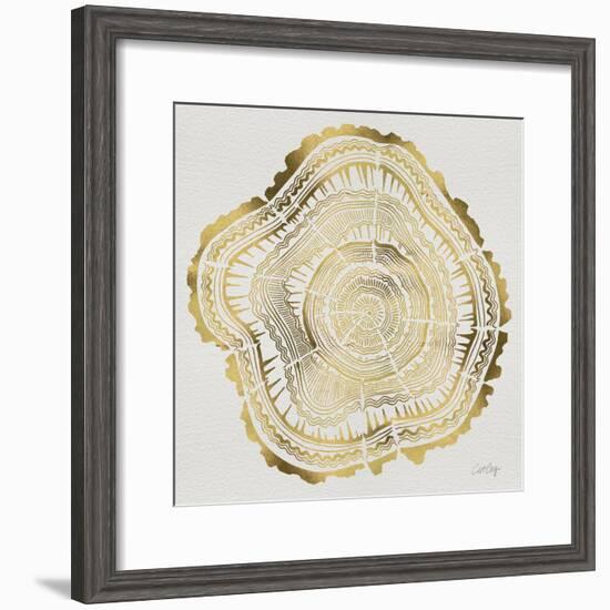 Tree Rings in Gold-Cat Coquillette-Framed Giclee Print