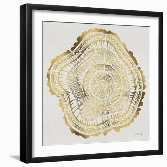Tree Rings in Gold-Cat Coquillette-Framed Giclee Print