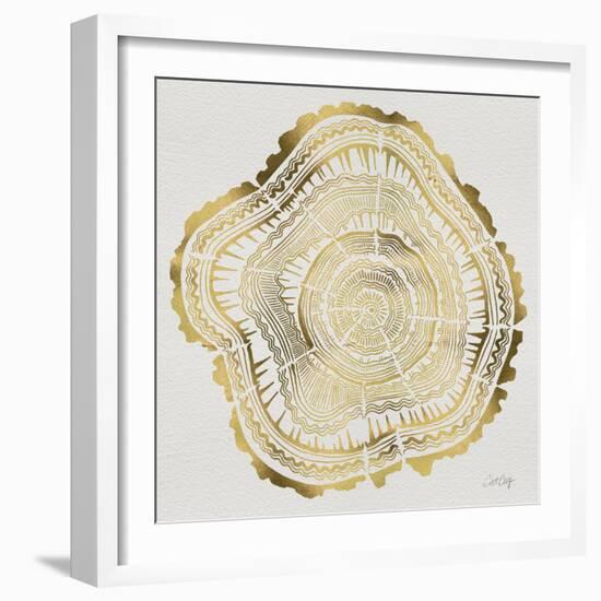 Tree Rings in Gold-Cat Coquillette-Framed Giclee Print