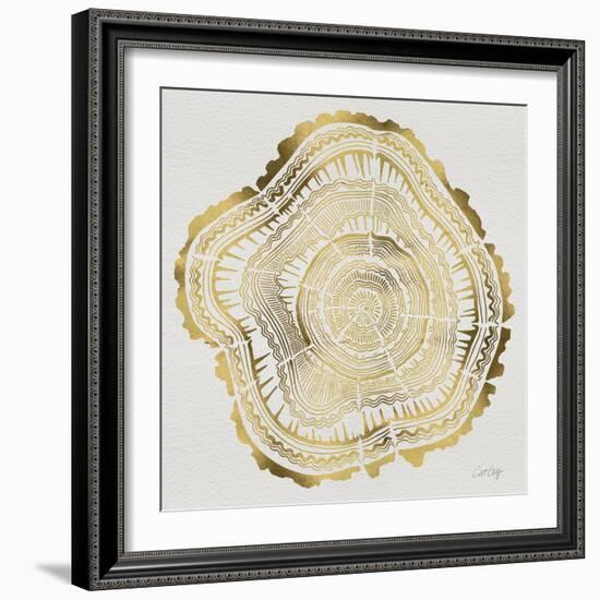 Tree Rings in Gold-Cat Coquillette-Framed Giclee Print