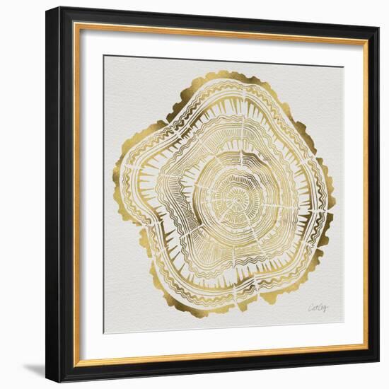 Tree Rings in Gold-Cat Coquillette-Framed Giclee Print