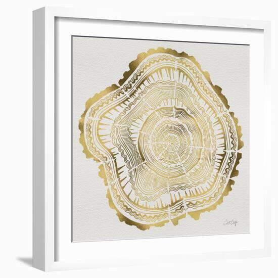 Tree Rings in Gold-Cat Coquillette-Framed Premium Giclee Print