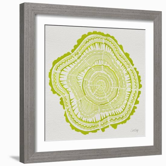 Tree Rings in Lime-Cat Coquillette-Framed Giclee Print