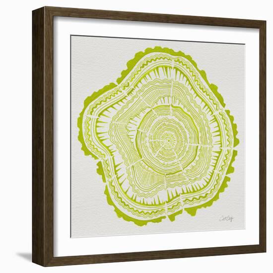 Tree Rings in Lime-Cat Coquillette-Framed Giclee Print