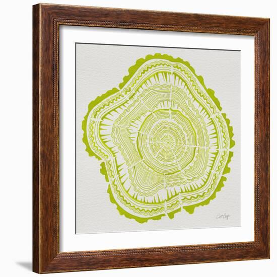 Tree Rings in Lime-Cat Coquillette-Framed Giclee Print