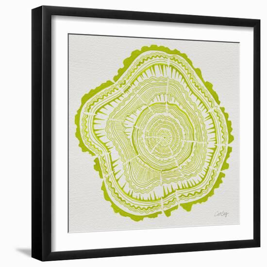 Tree Rings in Lime-Cat Coquillette-Framed Giclee Print