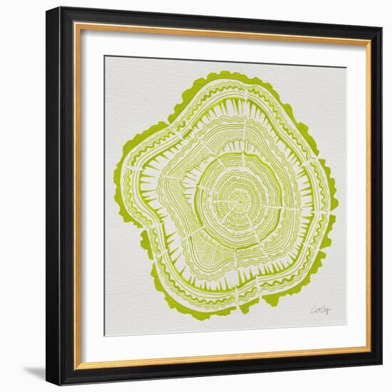 Tree Rings in Lime-Cat Coquillette-Framed Giclee Print