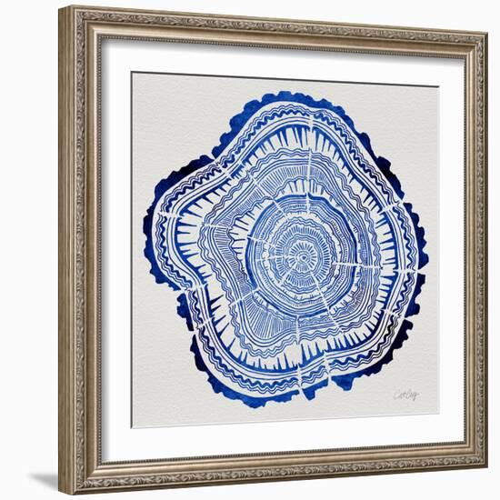 Tree Rings in Navy-Cat Coquillette-Framed Giclee Print