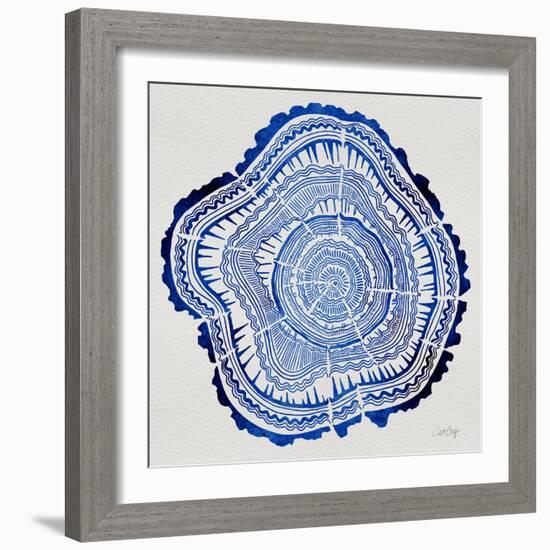 Tree Rings in Navy-Cat Coquillette-Framed Giclee Print