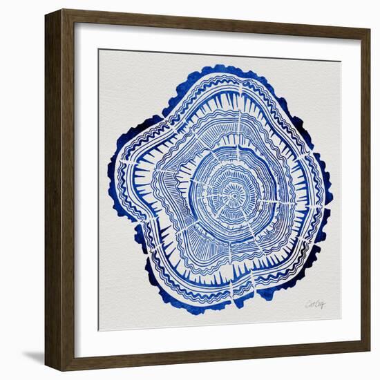 Tree Rings in Navy-Cat Coquillette-Framed Giclee Print
