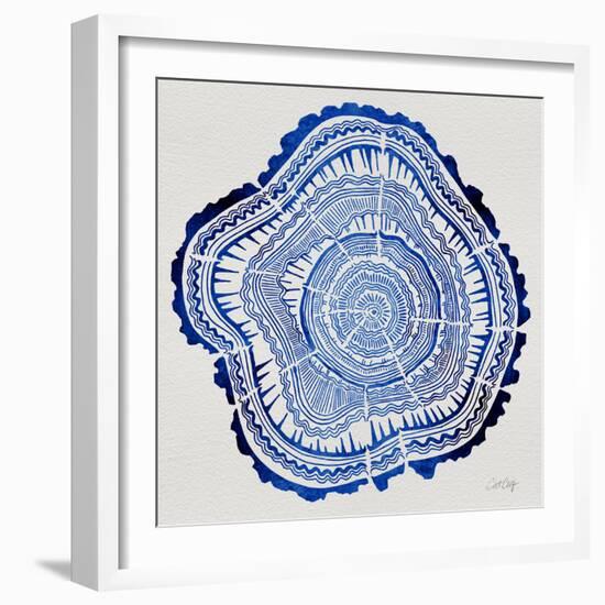 Tree Rings in Navy-Cat Coquillette-Framed Giclee Print