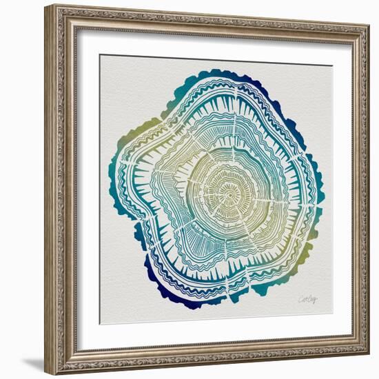 Tree Rings in Ombre-Cat Coquillette-Framed Giclee Print