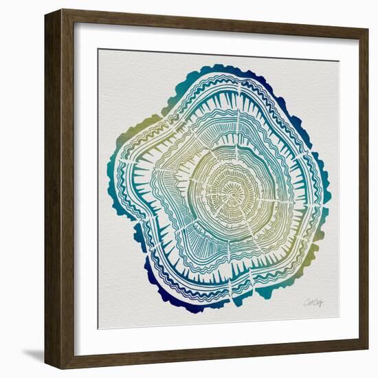 Tree Rings in Ombre-Cat Coquillette-Framed Giclee Print