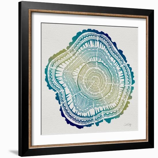 Tree Rings in Ombre-Cat Coquillette-Framed Giclee Print