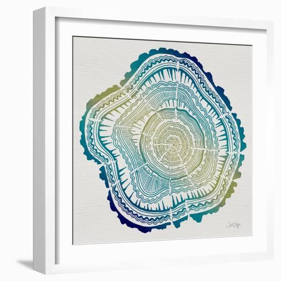 Tree Rings in Ombre-Cat Coquillette-Framed Giclee Print